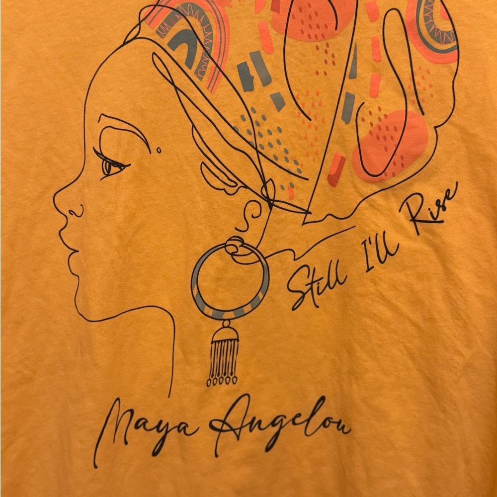 Maya Angelou Still I’ll Rise Yellow T-Shirt - Picture 3 of 4